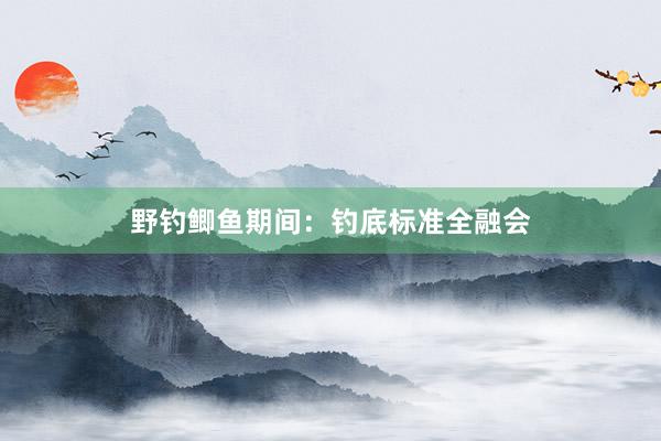 野钓鲫鱼期间：钓底标准全融会