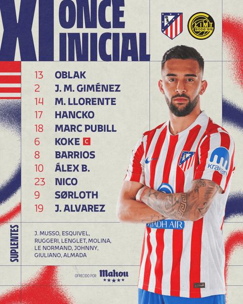 马竞vs博德闪耀首发：小蜘蛛、巴埃纳领衔，瑟洛特战旧主插图