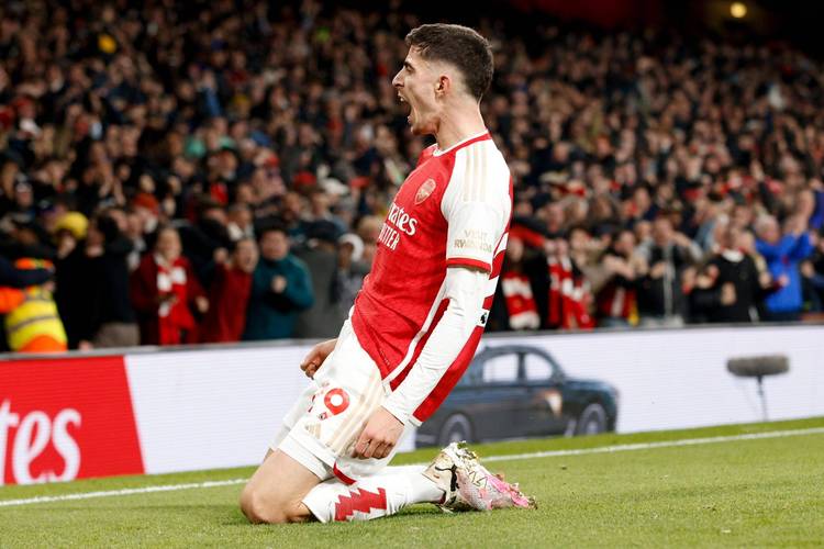 自阿森纳首秀以来哈弗茨各项赛事8次单场传射,队内仅次萨卡插图 自阿森纳首秀以来哈弗茨各项赛事8次单场传射,队内仅次萨卡插图